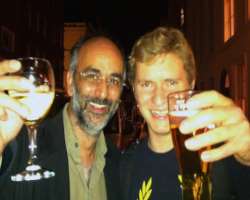 Art Malik consuming alcohol